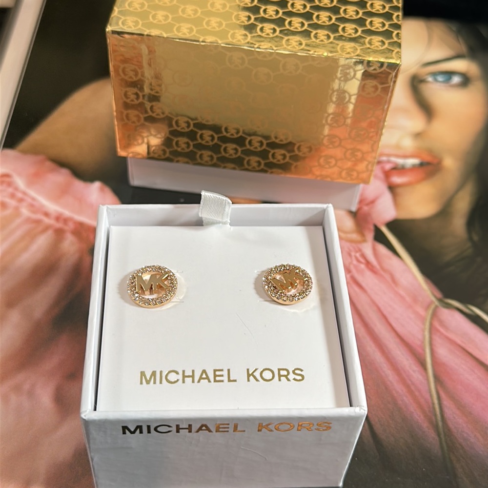 NWT Michael Kors Rose Gold Tone Earrings